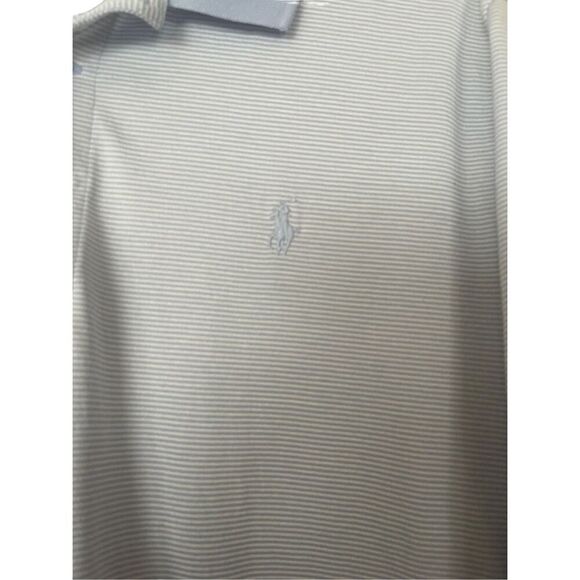 Polo Ralph Lauren Golf Men's Periwinkle Pinstripes Collared Polo Shirt Size L - Picture 2 of 9